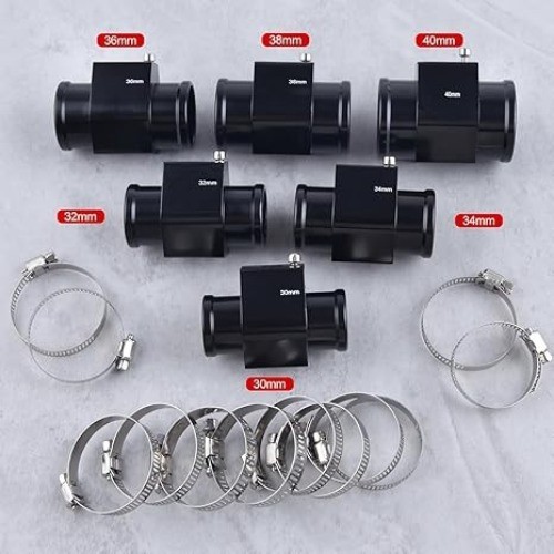 Aluminum Water Temperature Sensor Adapter 38mm 1-1/2″ Radiator Hose Size: 38mm