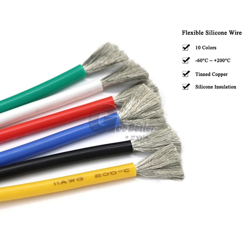 2-10/12/14/16/18/20/22/24/26/28/30AWG Silicone Wire Cable -All Colours and Sizes