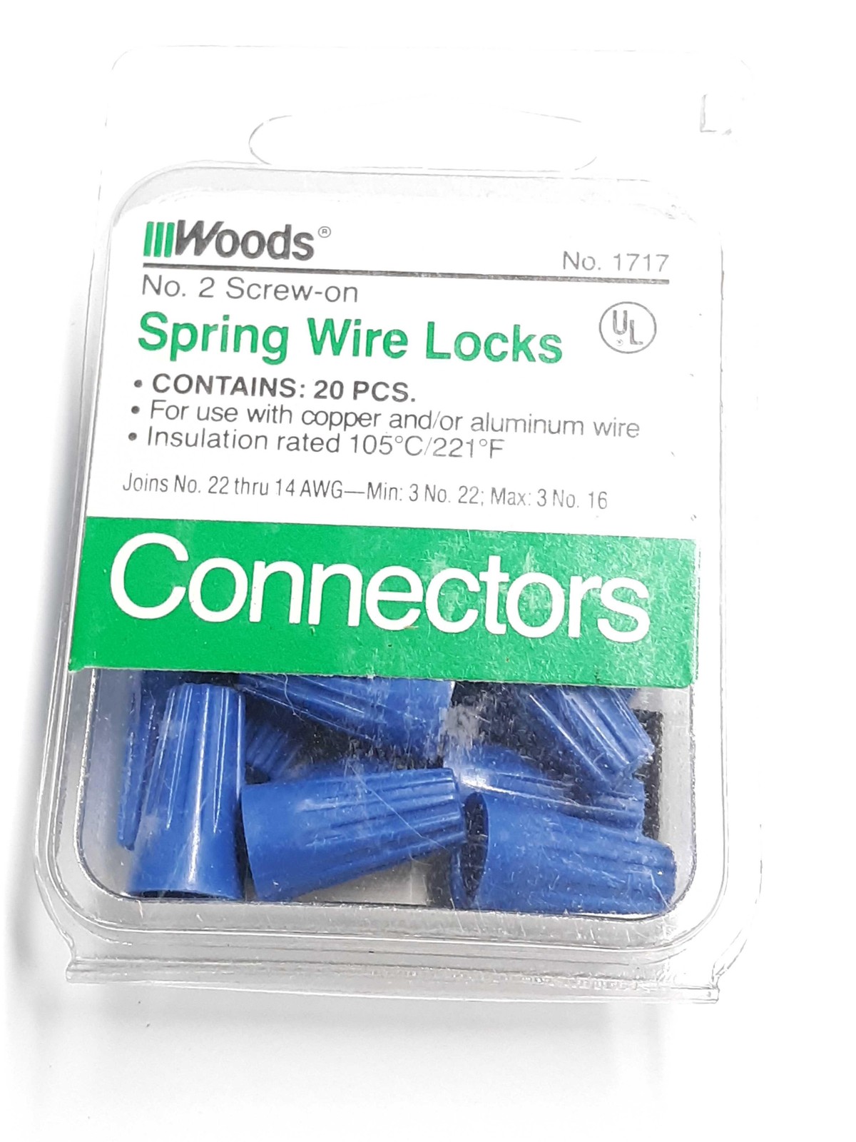 Woods 1717 NO.2 Screw-On Spring Wire Lock, 20-Pack Lot of 5