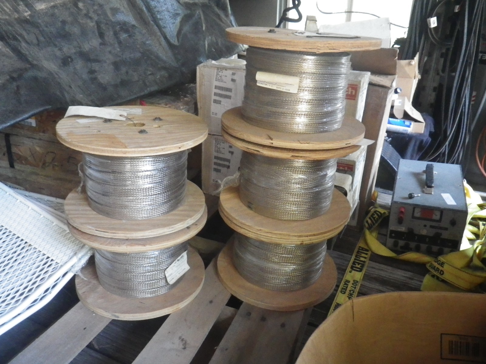 100′ BRAIDED TUBULAR SINGLE COPPER CORE CONDUCTOR INSIDE DIA .875 BRAND NEW