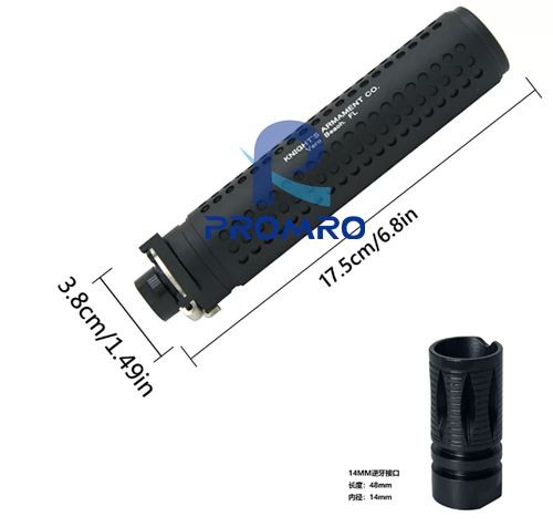 KAC/QD Metal Suppressor, 14mm CCW, Inert Decor Part for Jinming Model, Black/FDE