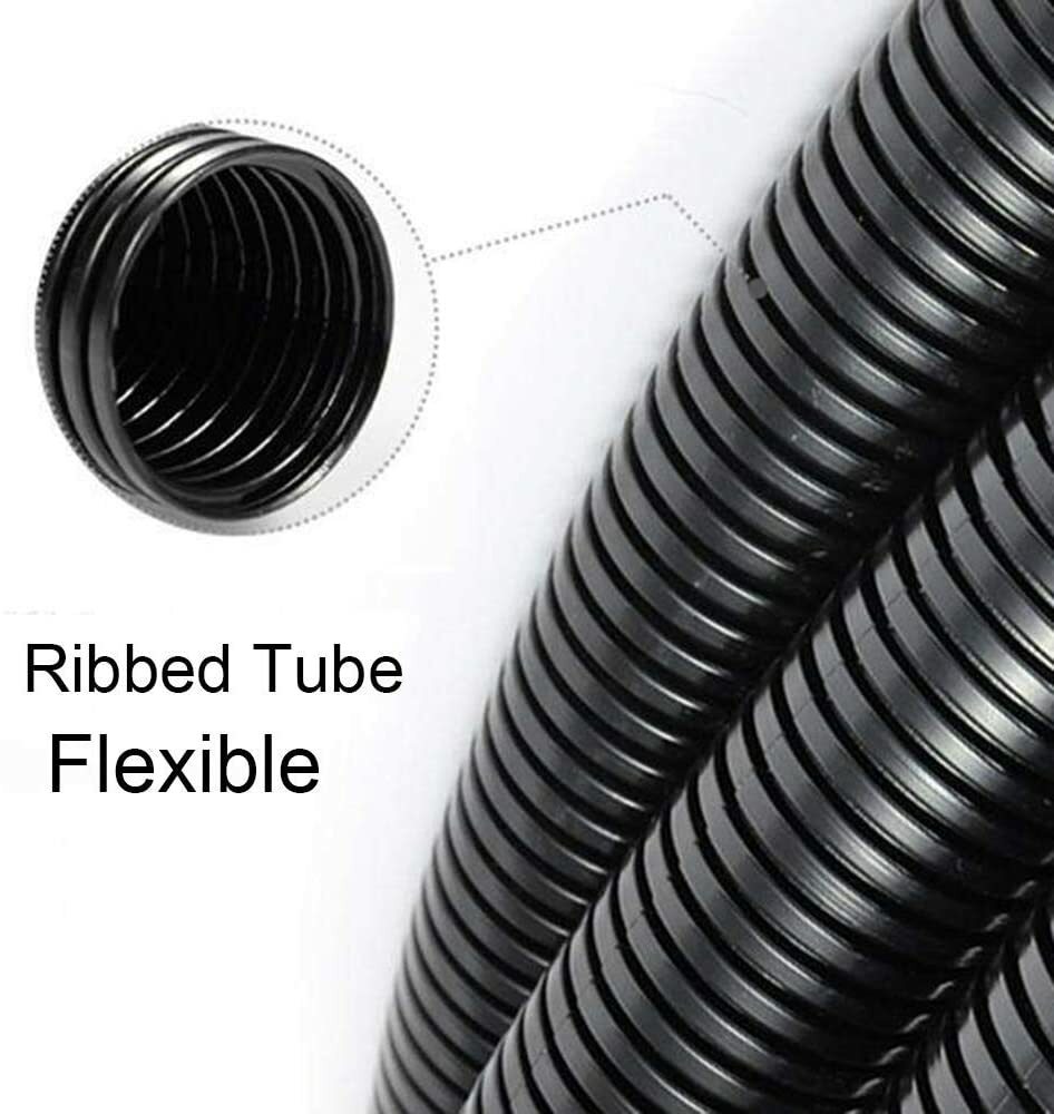 Corrugated Split Wire Loom Conduit Tubing Cable Management Sleeve Organize Lot