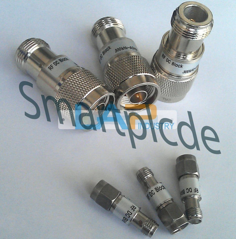 RF isolator DC Block; 50k-8G, 13G, 18G; SMA/N/BNC/TNC; DC isolation voltage: 50v