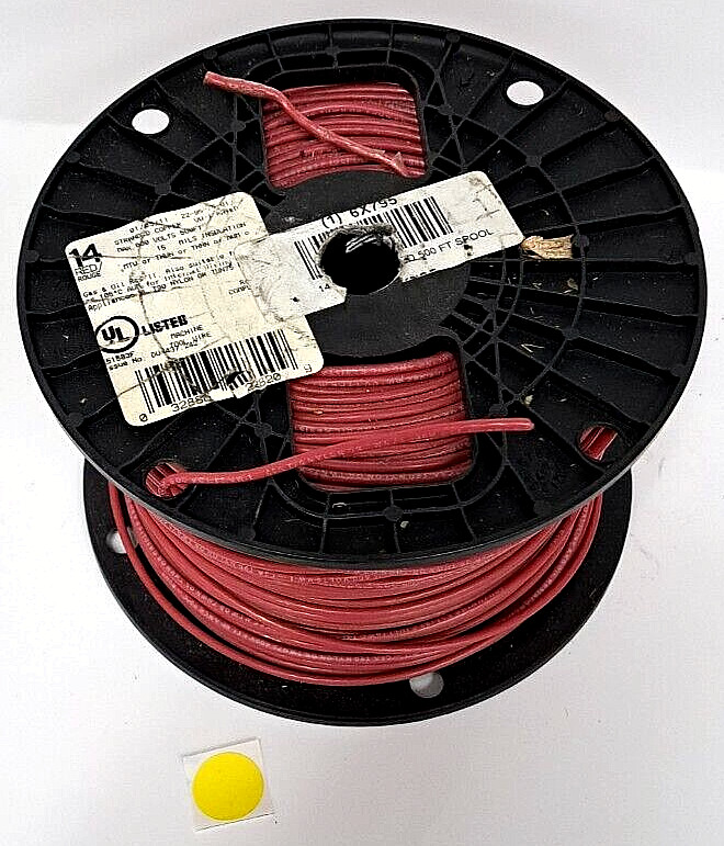 RED ROUGE 500 FT. 14 AWG MACHINE TOOL WIRE COPPER MTW/THWN/THNN 6X795