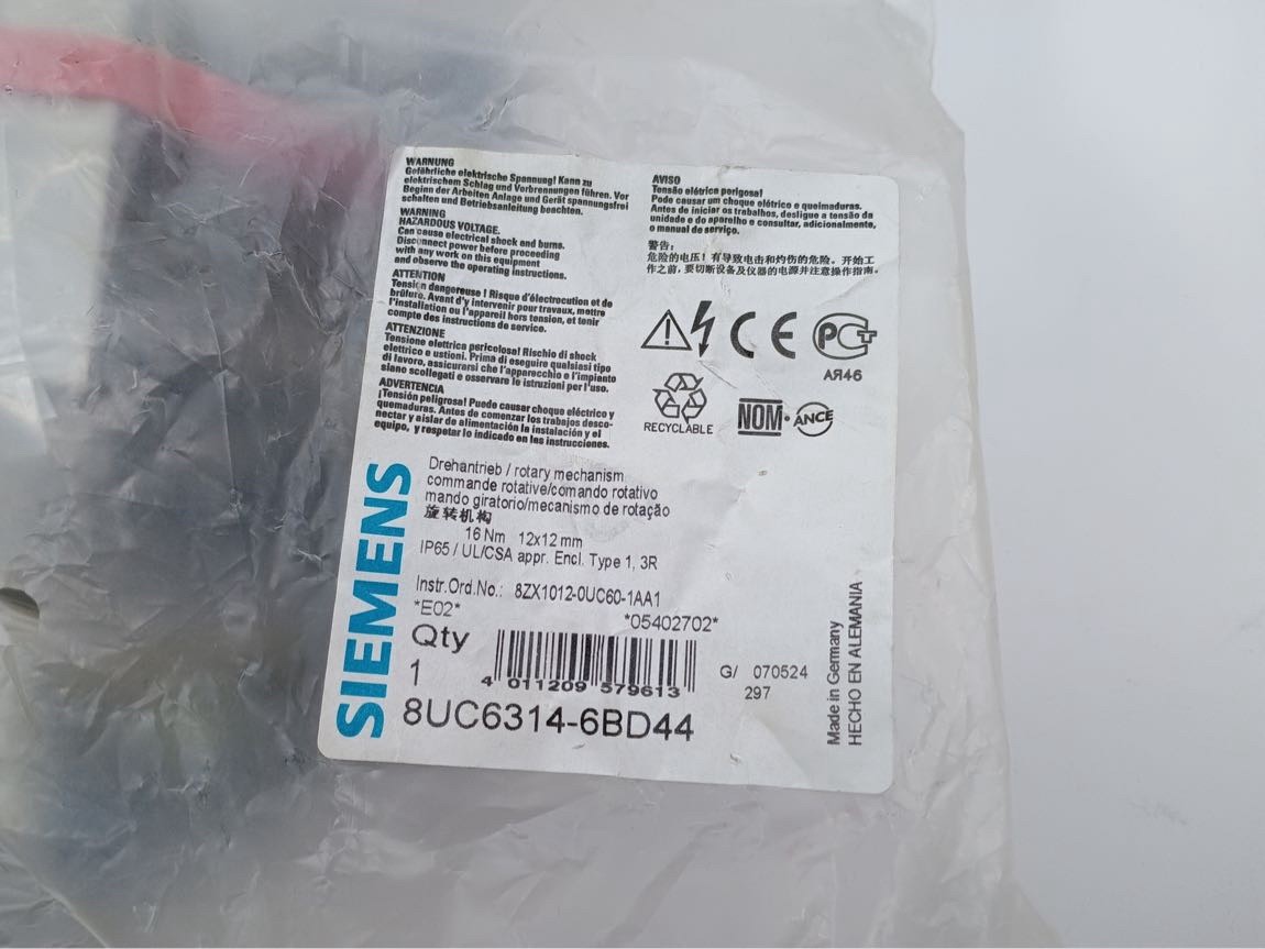 Siemens 8UC6314-6BD44 Rotary Mechanism
