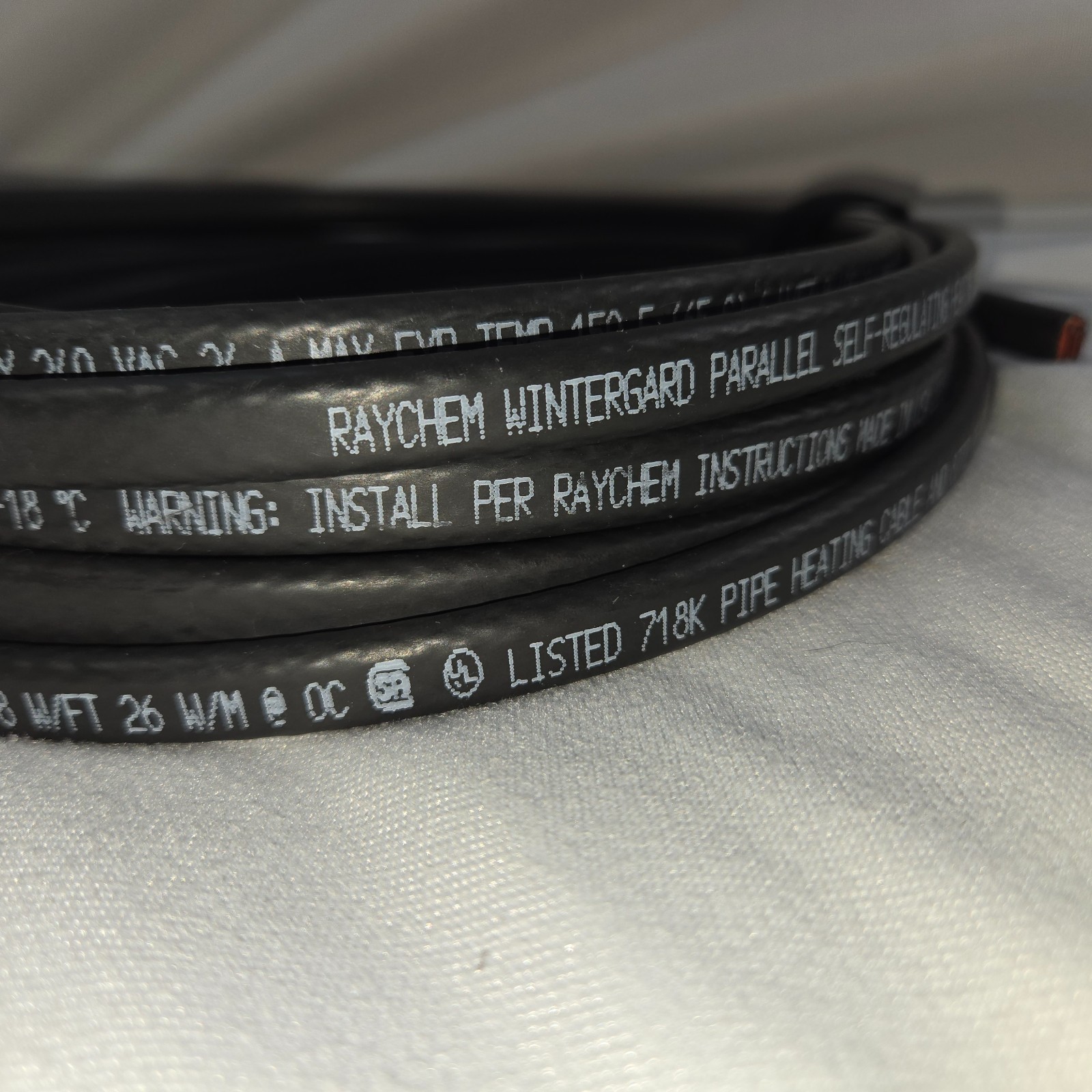 Raychem nVent Wintergard Self-Regulating Heating Cable 21.6′ H622 240V 24A Max