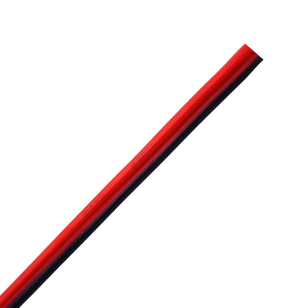 16 AWG Silicone Electrical Wire – 30 Feet 2 Conductor Parallel Wire – Soft