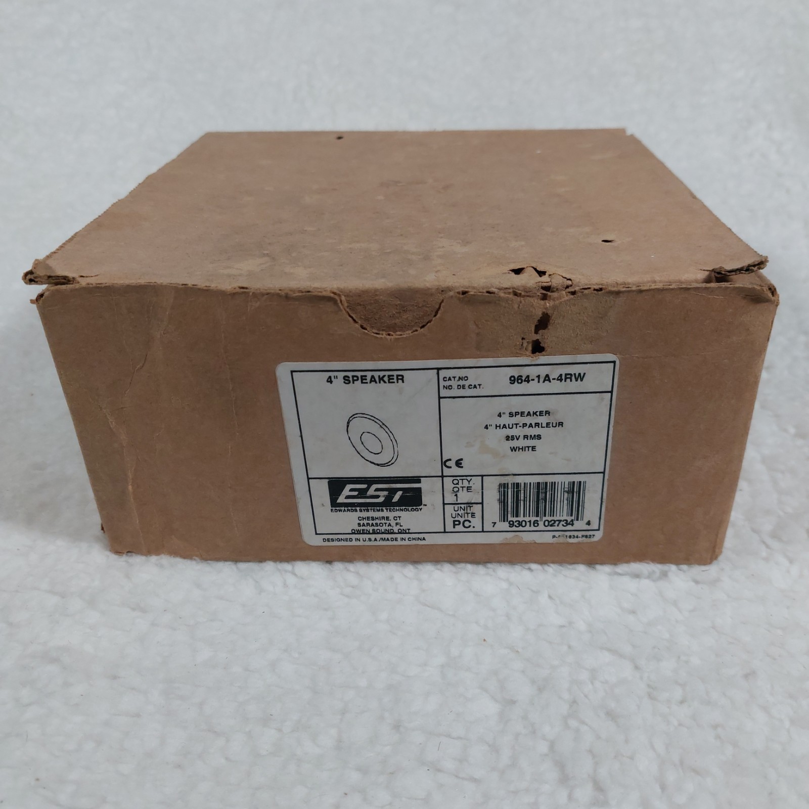 EDWARDS SIGNALING 964-1A-4RW / 9641A4RW 4 Inch Speaker White – New In Open Box