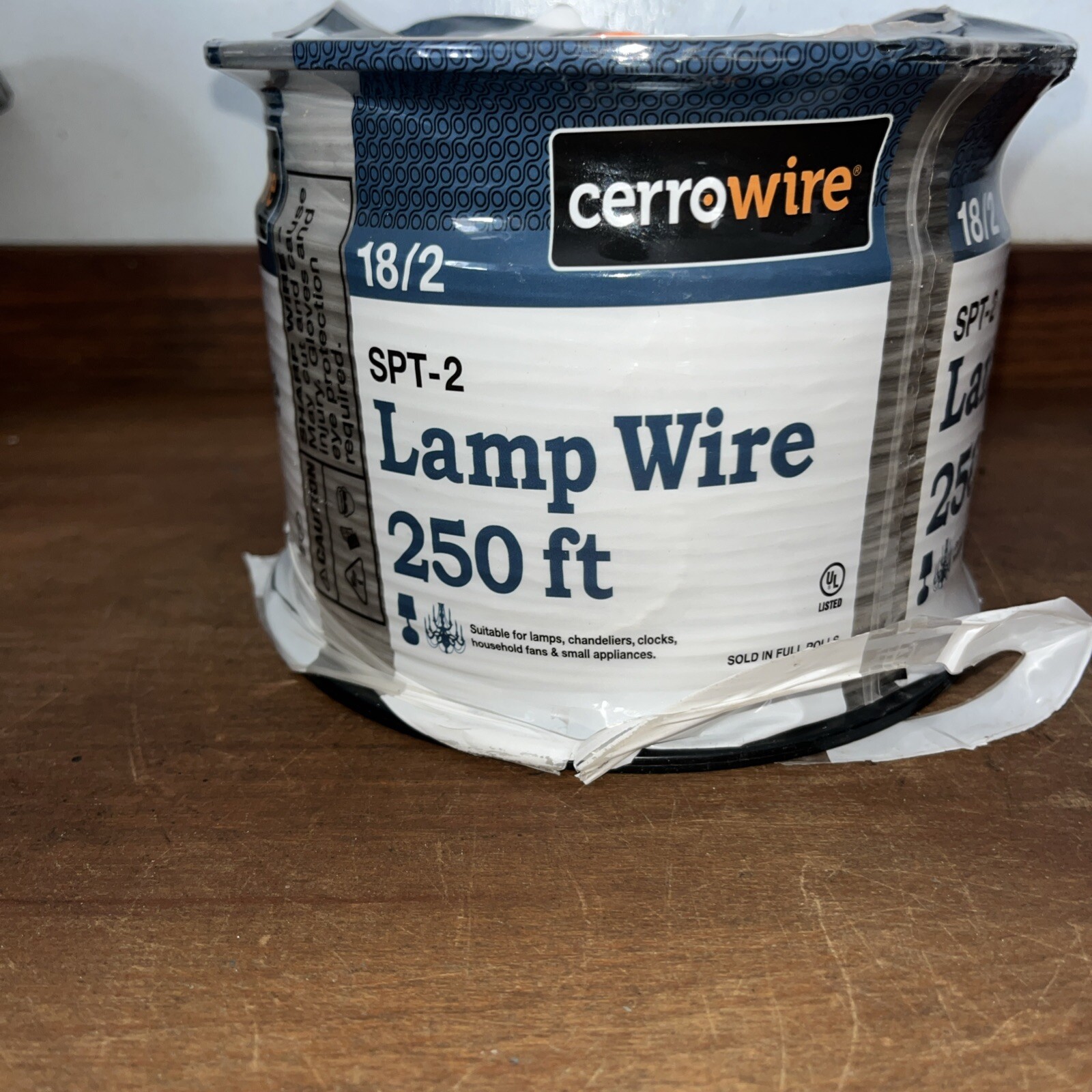 NEW Cerrowire SPT-2 Lamp Wire 250 ft. 18-2 CLEAR/SILVER