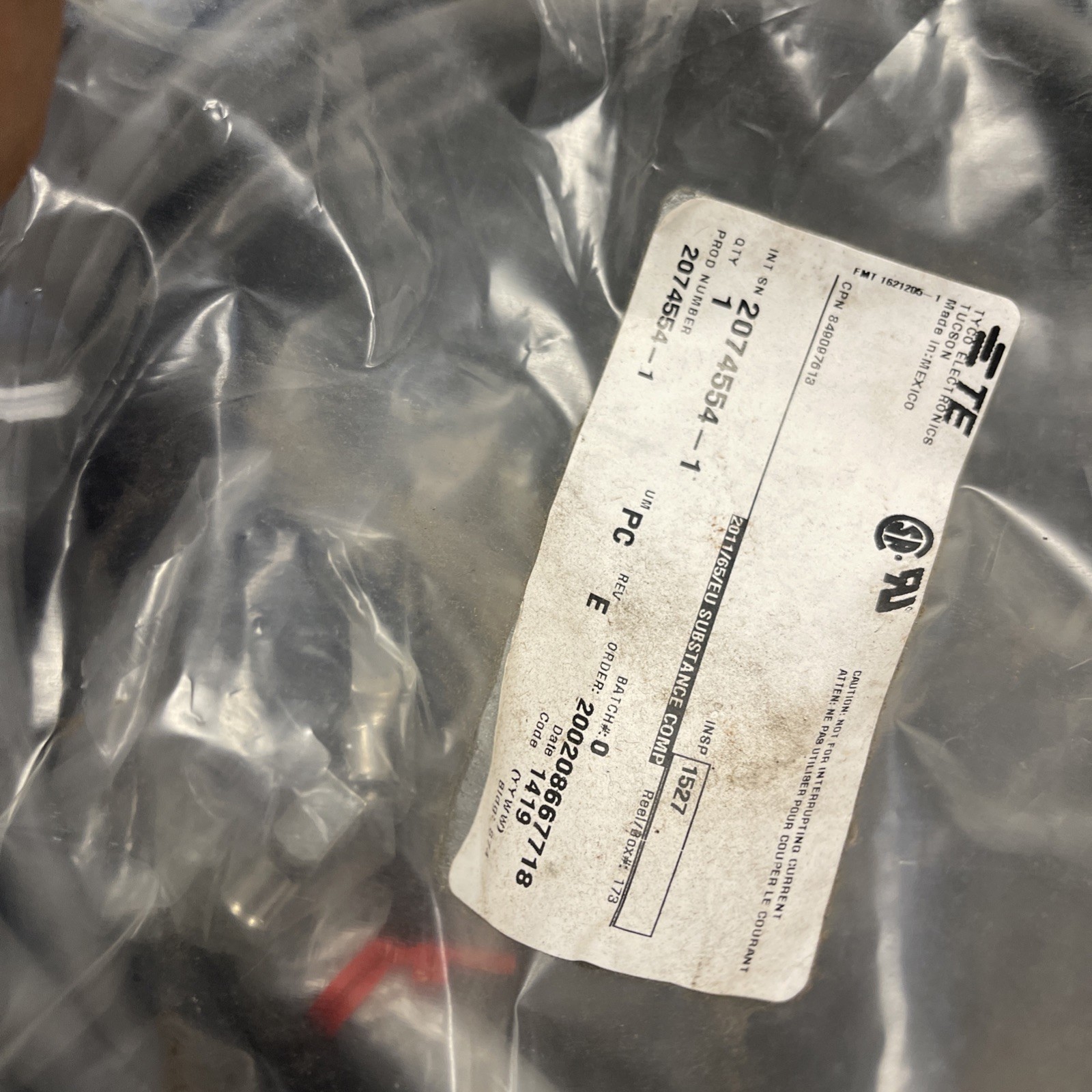 TYCO ELECTRONICS 50′ DATA CORD 2074554-1, REV E, UM PC *SHIPS FREE*