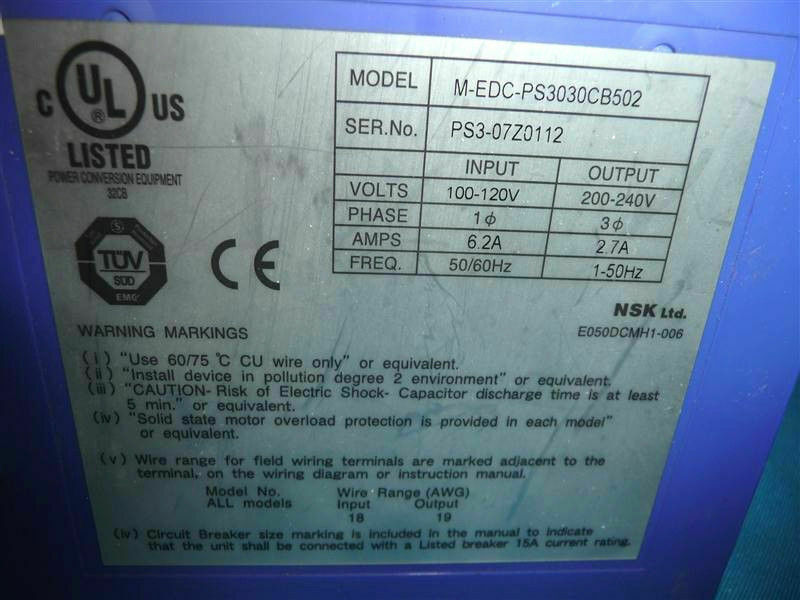 NSK EDC M-EDC-PS3030CB502 EDC-PS3030CB502-A Servo Drive AC100V 200-240V
