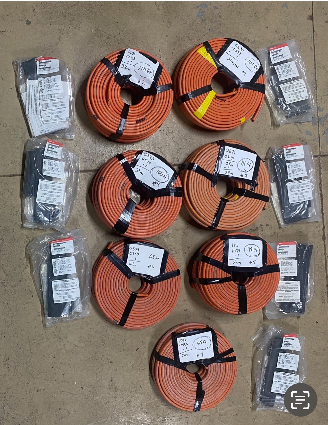 RAYCHEM Cable appr 65ft EM2-XR Self Regulating Wire Heating Cable & De-Ice 7/7