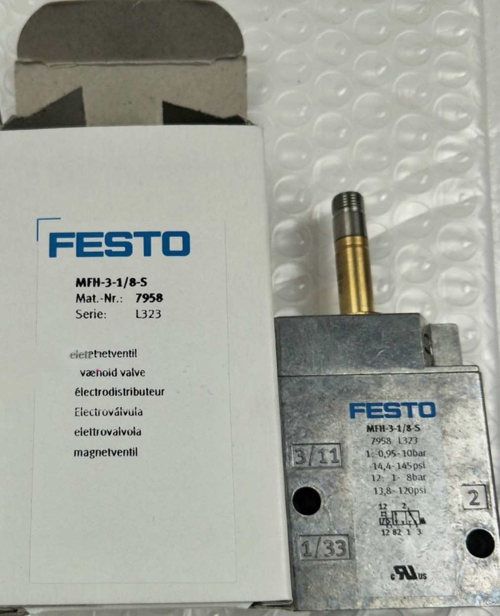 1pcs for Festo MFH-3-1/8-S 7958 Air Solenoid Valve inbox &#lin