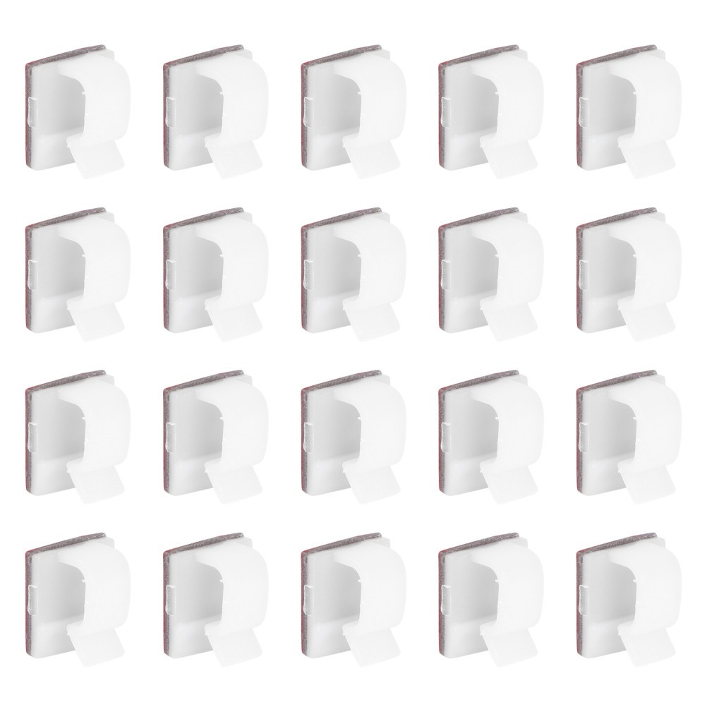 100Pcs Reusable Mini Cable Clips Adhesive Hooks Transparent Wire Cord Holders