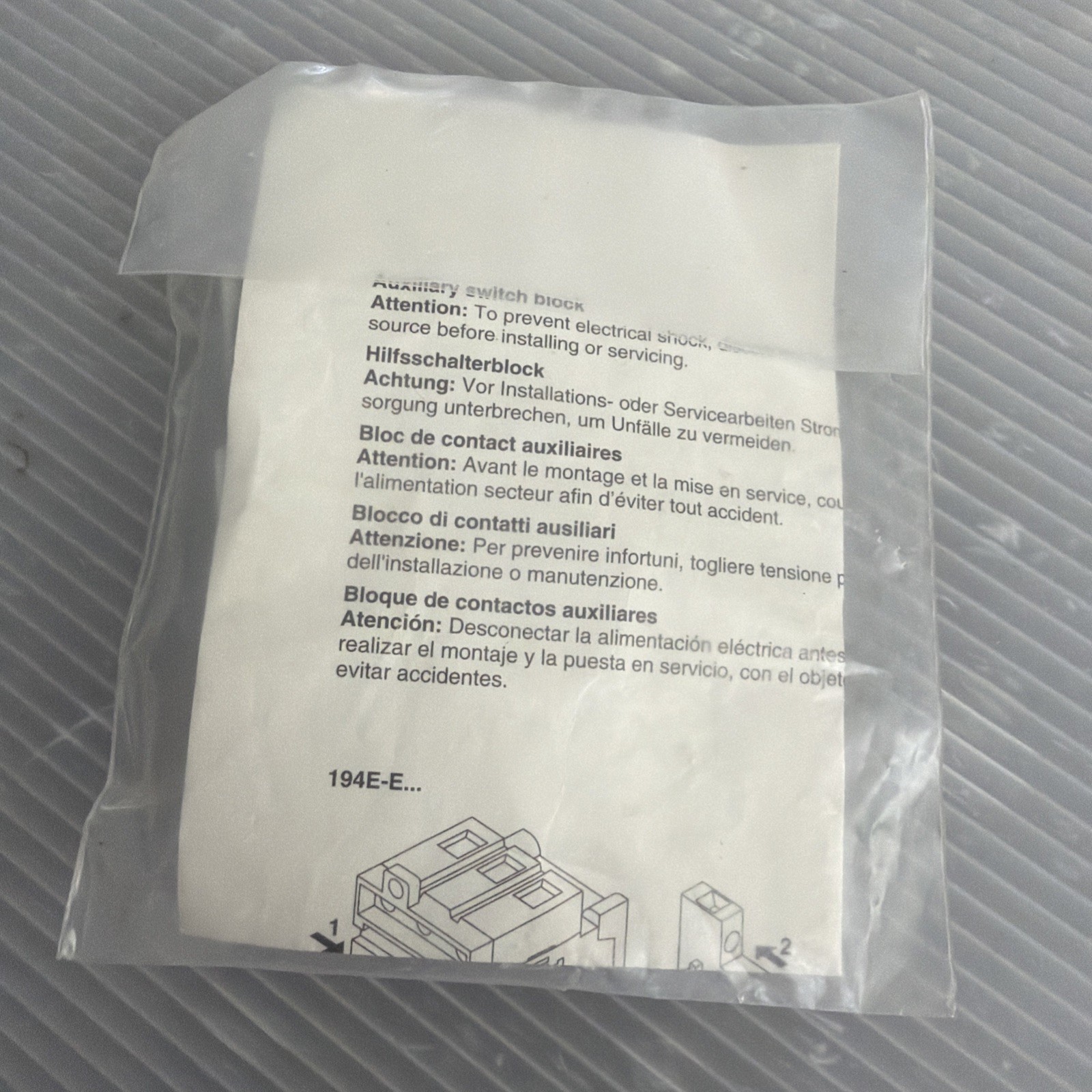 New Allen Bradley 194E-A-P11 Aux Contact Block 1NO/1NC – Base Mount