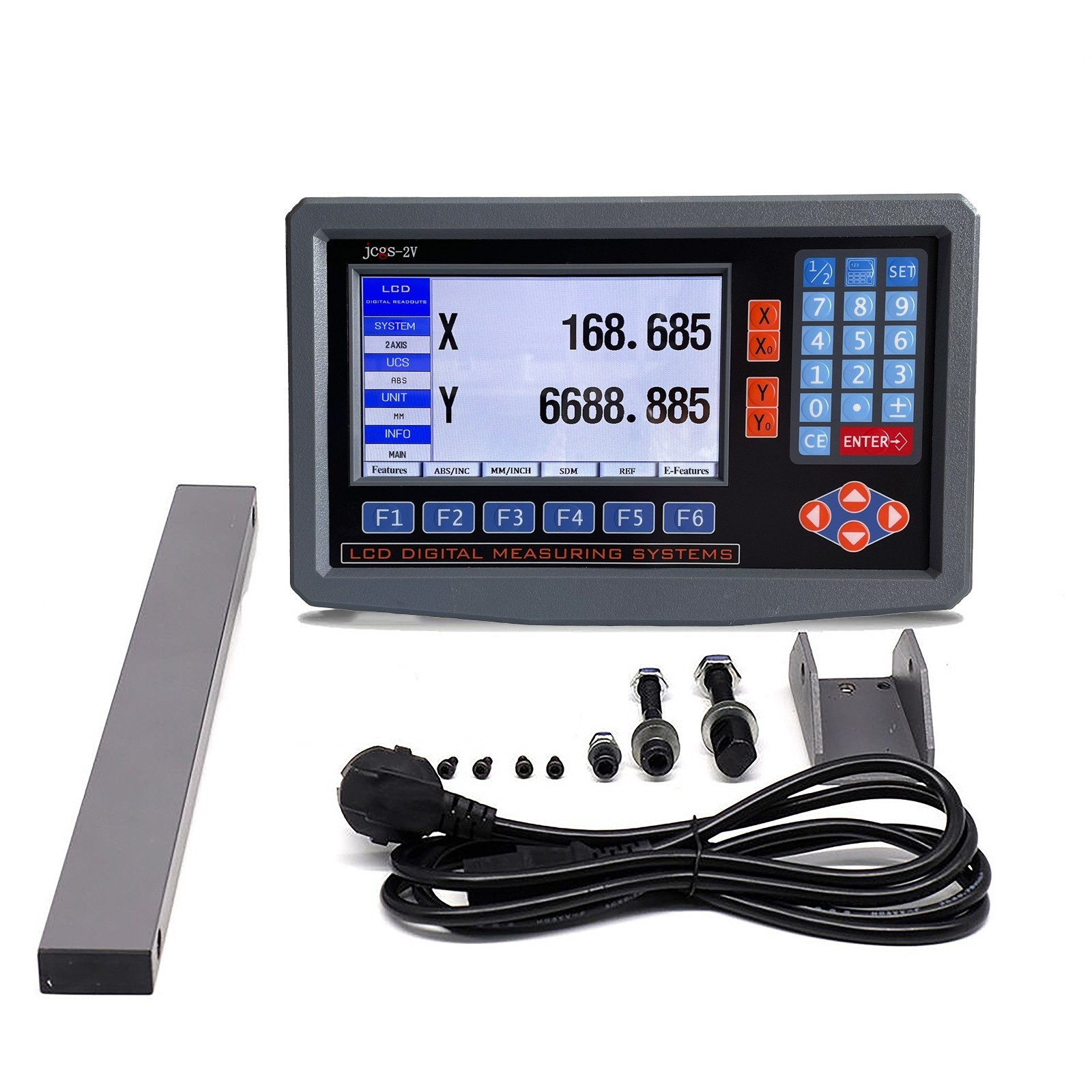 2 Axis LCD Digital Readout DRO 10″ 40″ Glass Linear Scale Encoder Sensor kit