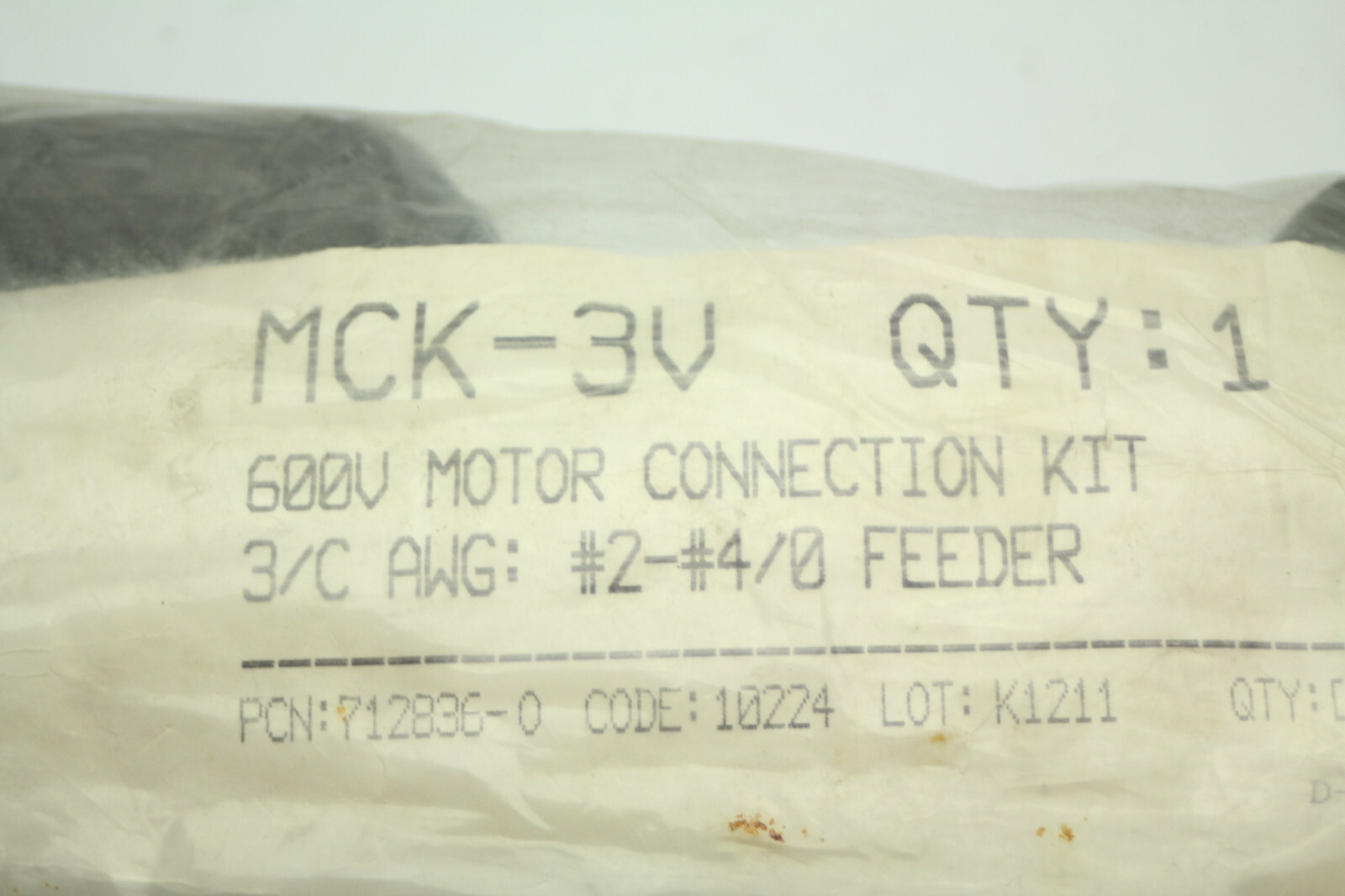 Raychem MCK-3V 600V Motor Connection Kit New