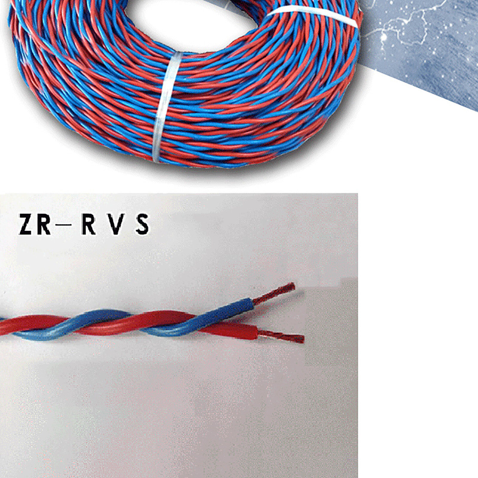 Twisted Electric Cable Wire Home Lighting 0.5~2.5mm² 2 Core Copper Per Meter
