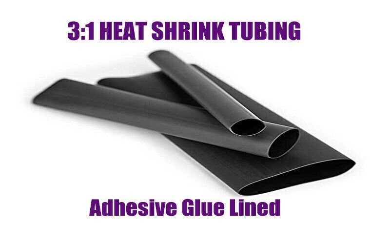 5/10ft Black & Red Marine 3:1 Ratio Dual Wall Heat Shrink Tubing Industrial Kits