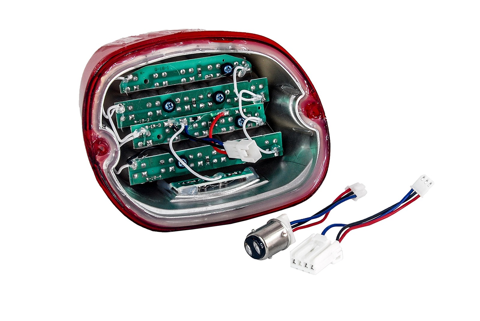 FL Red OZ-USA LED Tail Brake Light Harley Touring Electra FLTR Road King Glide