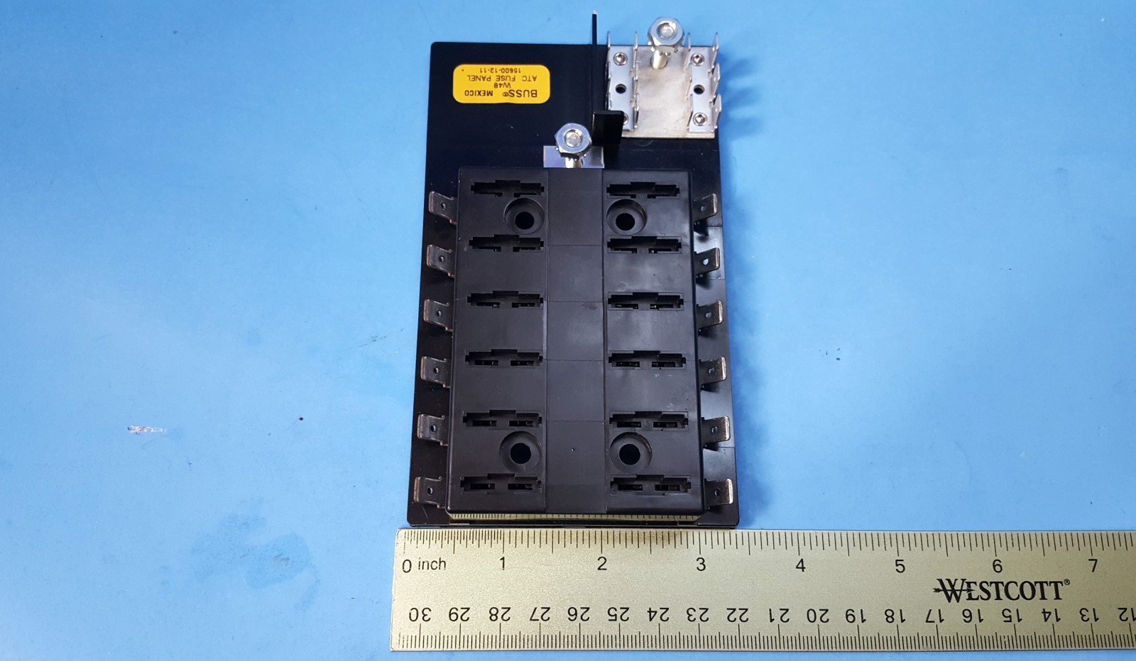 One- ATC Fuse Panel, 15600-12-11, BUSSMANN, Fuse Holder Block Assembly, 12 Pos.
