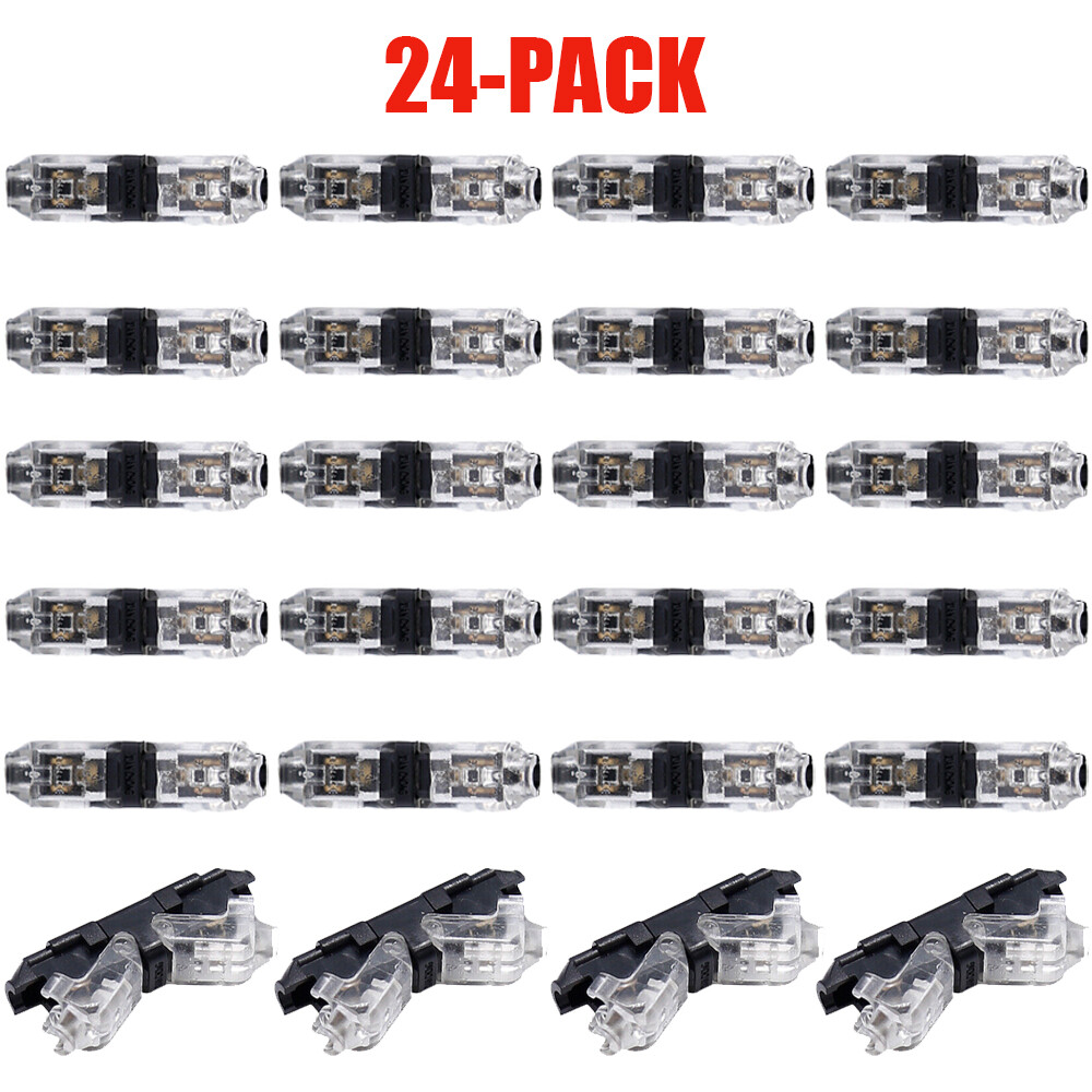 24x Low Voltage Wire Connectors 1Pin 1Way Universal Compact Wire18-22AWG USA
