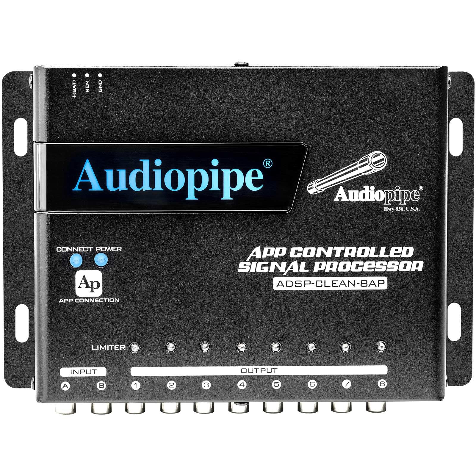 Audiopipe 1 In / 8 Out App Controlled Digital Signal Processor – ADSP-CLEAN-8AP