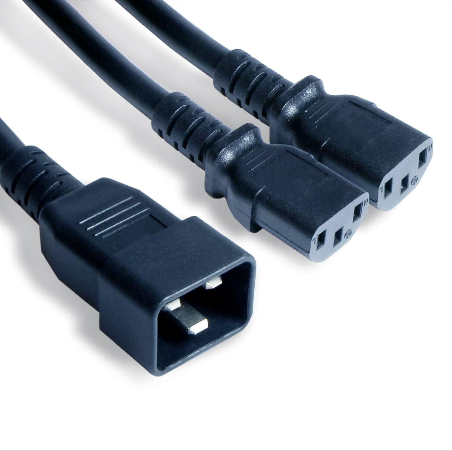 PSU Cord for L7 L9 S19 S19 pro S17 Dual Power Supply Cord C20 to Dual C13 – 1M