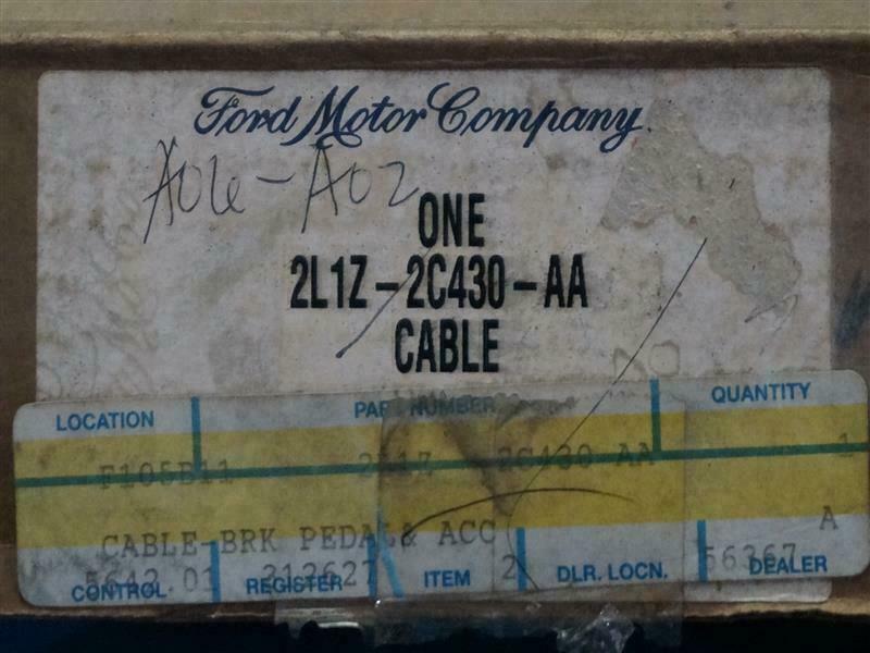 Ford 2L1Z-2C430-AA 2L1Z2C430AA Cable Brake Pedal& Accelerator NEW NOB