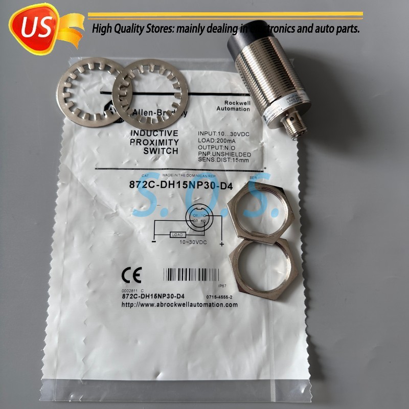 For Allen Bradley 872C-DH15NP30-D4 Proximity Sensor,4-pin,15mm,10-30VDC,NEW