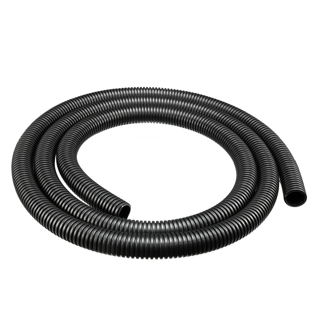 1.6 M 17 x 21.2 mm PP Flexible Corrugated Conduit Tube Black