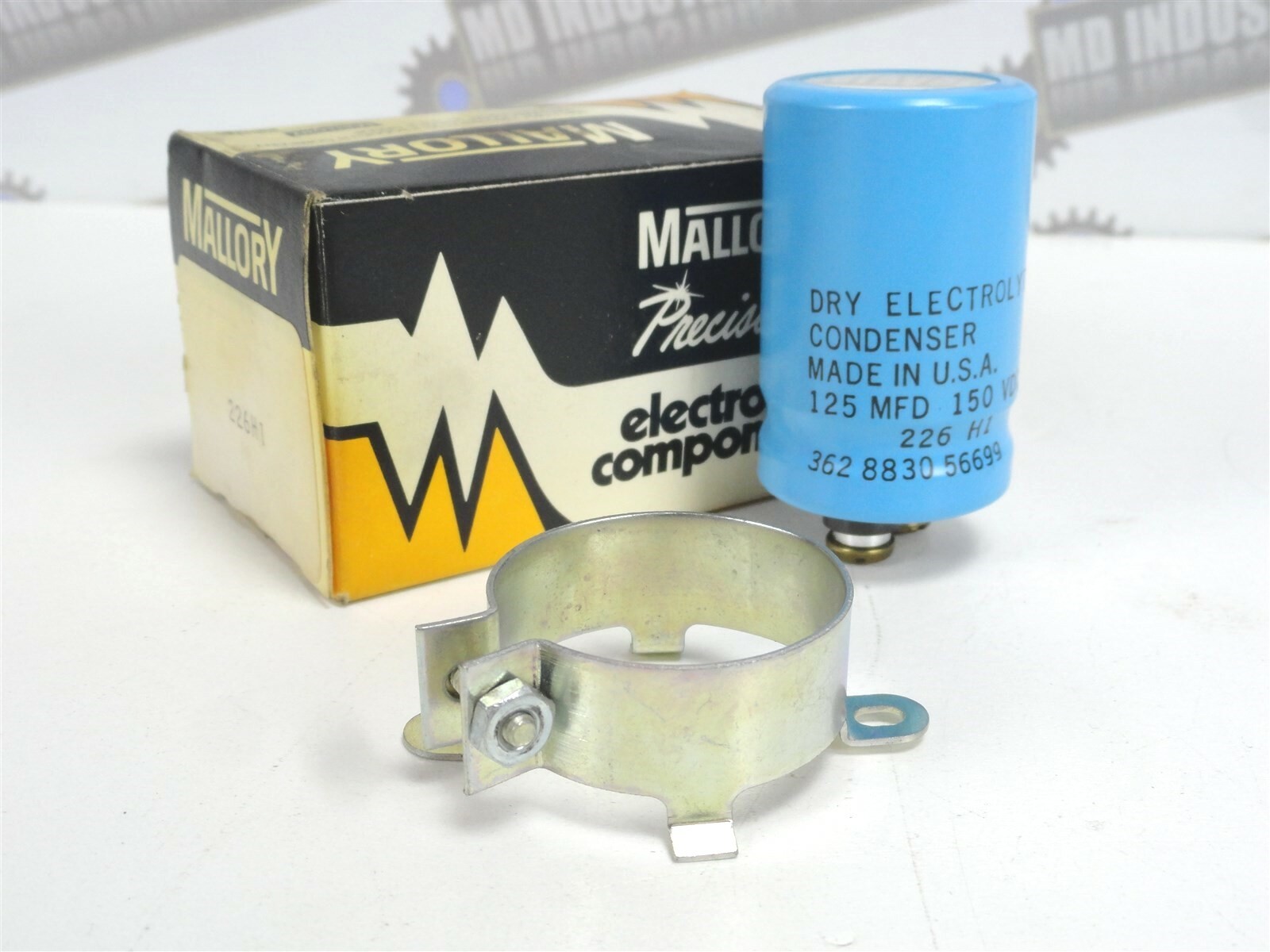 MALLORY Dry Electrolytic Condenser 226H1 – 125 MFD / 150 VDC * (NEW in BOX)