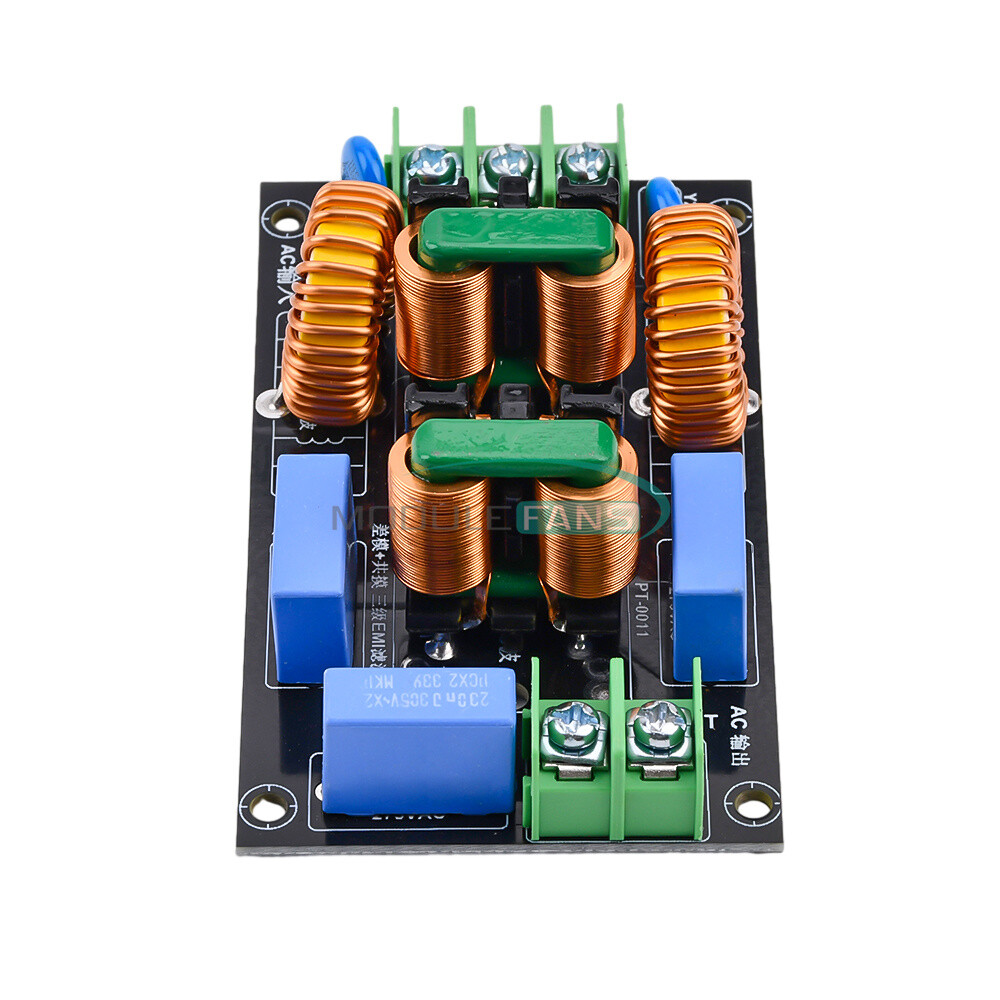 AC110-250V 4/10/20A 3-stage EMI AC Filter Board Audio Power Amplifier Module-