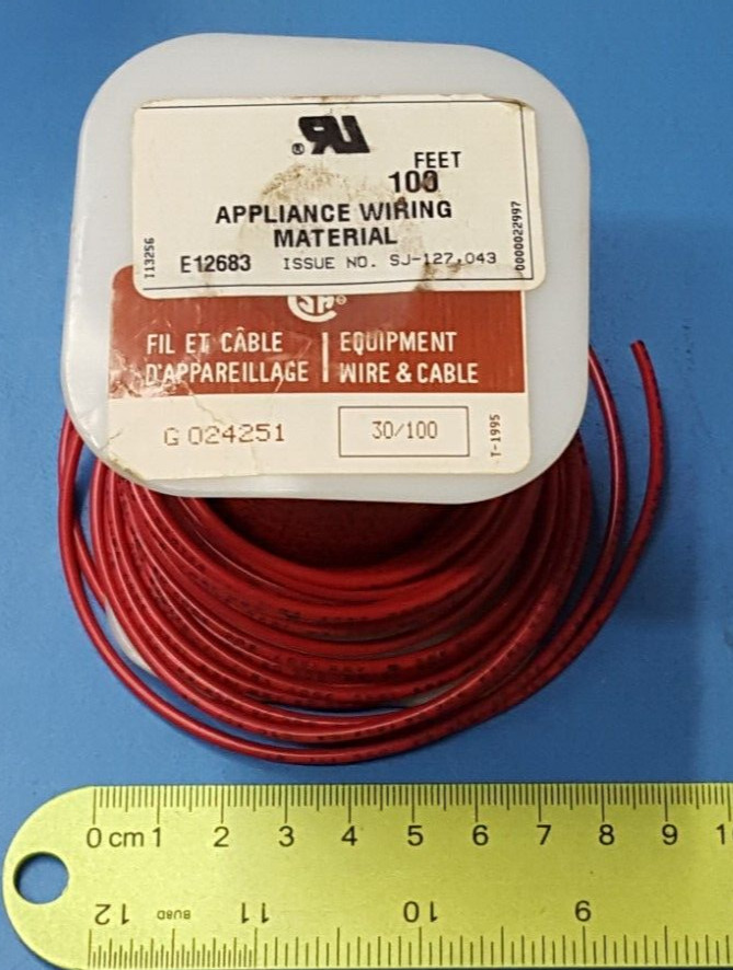 (68FT ) Hook-up Wire, 9916 002100 , BELDEN , 16AWG, RED