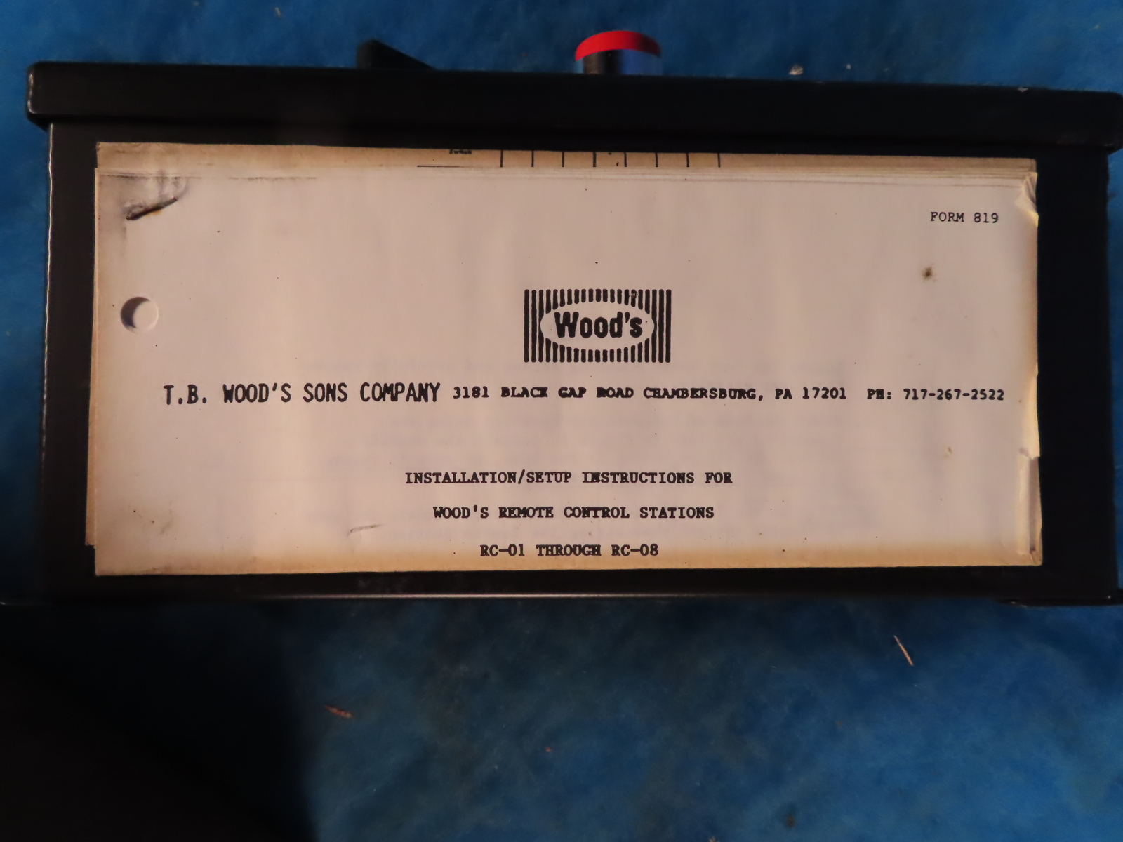 TB WOODS DRIVES REMOTE CONTROL MODULE 0-100SPEED RC-02 1YEAR WARRANTY