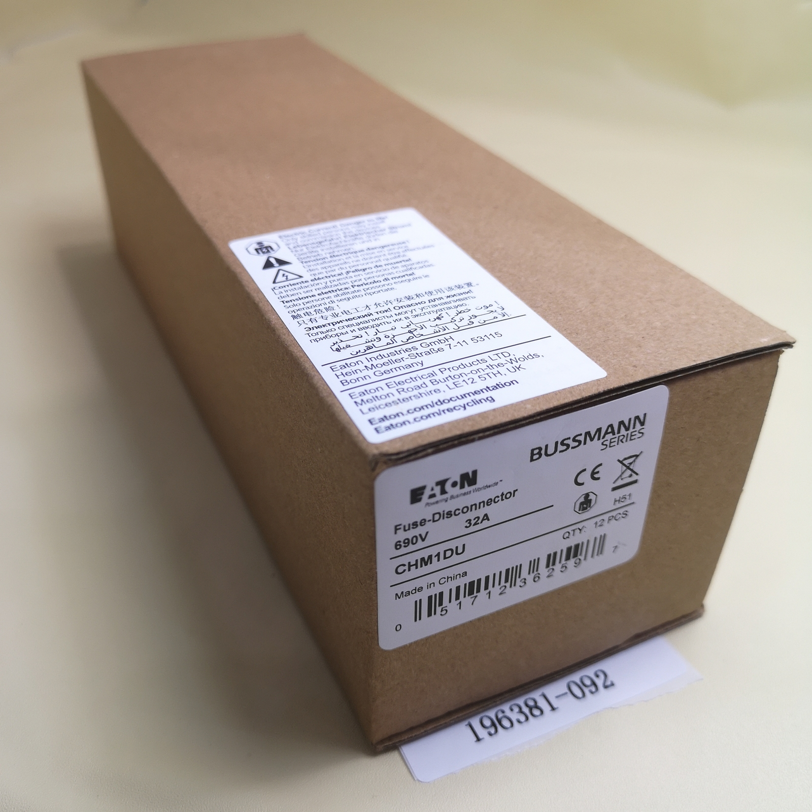 (12 PCS) CHM1DU Eaton Bussmann Fuse Holder NEW in Box