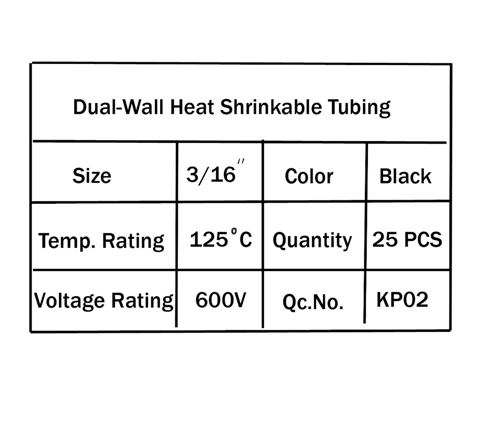 3/16″ ID X 4 Ft 3:1 Ratio Black Dual Wall Adhesive Lined Heat Shrink Tubing