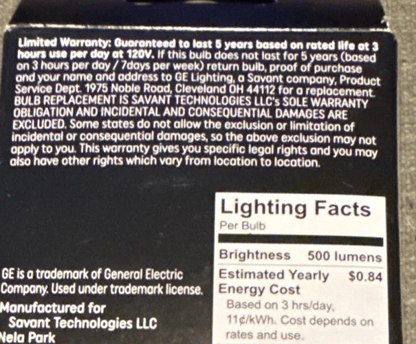 LED Floodlight Bulb, Soft White, 500 Lumens, 7 Watt – 38439