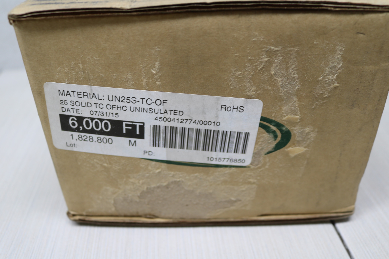 6000′ 25AWG (.0179) Tinned OFHC Copper Wire UN25S-TC-OF Oxygen Free High Thermal