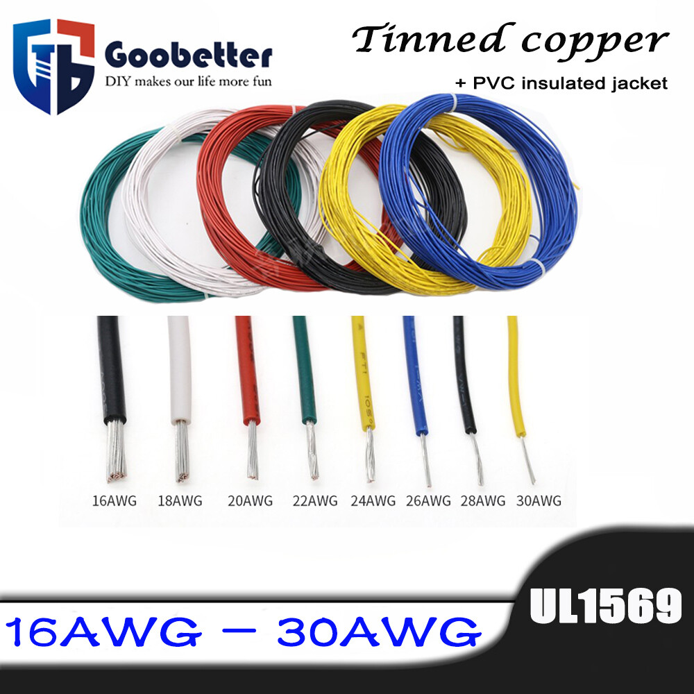 UL1569 Tinned Copper Stranded Wire Electronic Device Connection Cable 16~30AWG