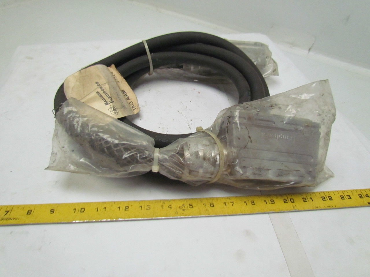 Amphenol-Sine H24-MPS/FPS 12Ft Length 24 Pin Connector Assembly Cable Network