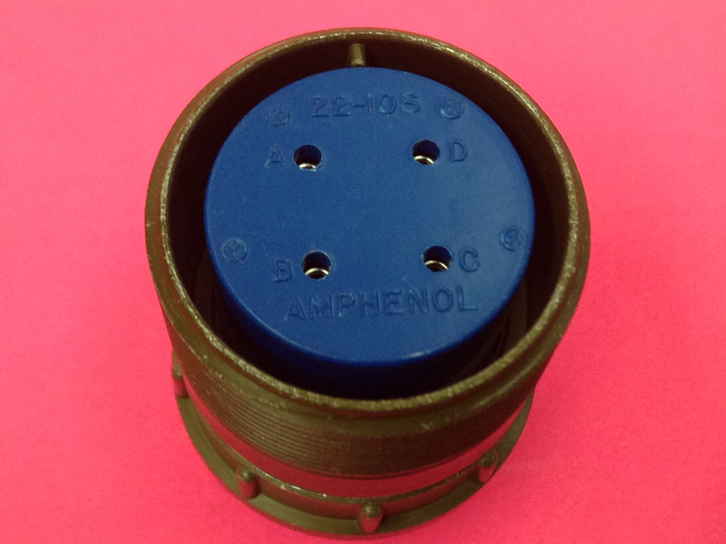 AMPHENOL – P/N: 22-10S – 4-Pin Female Connectors – NEW