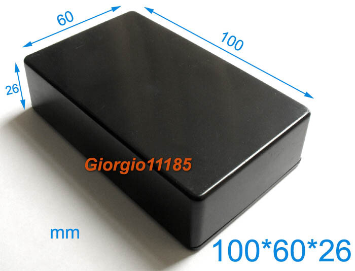 US Stock 4pcs DIY B100x60x26mm New Black Plastic Project Box Electronic Case