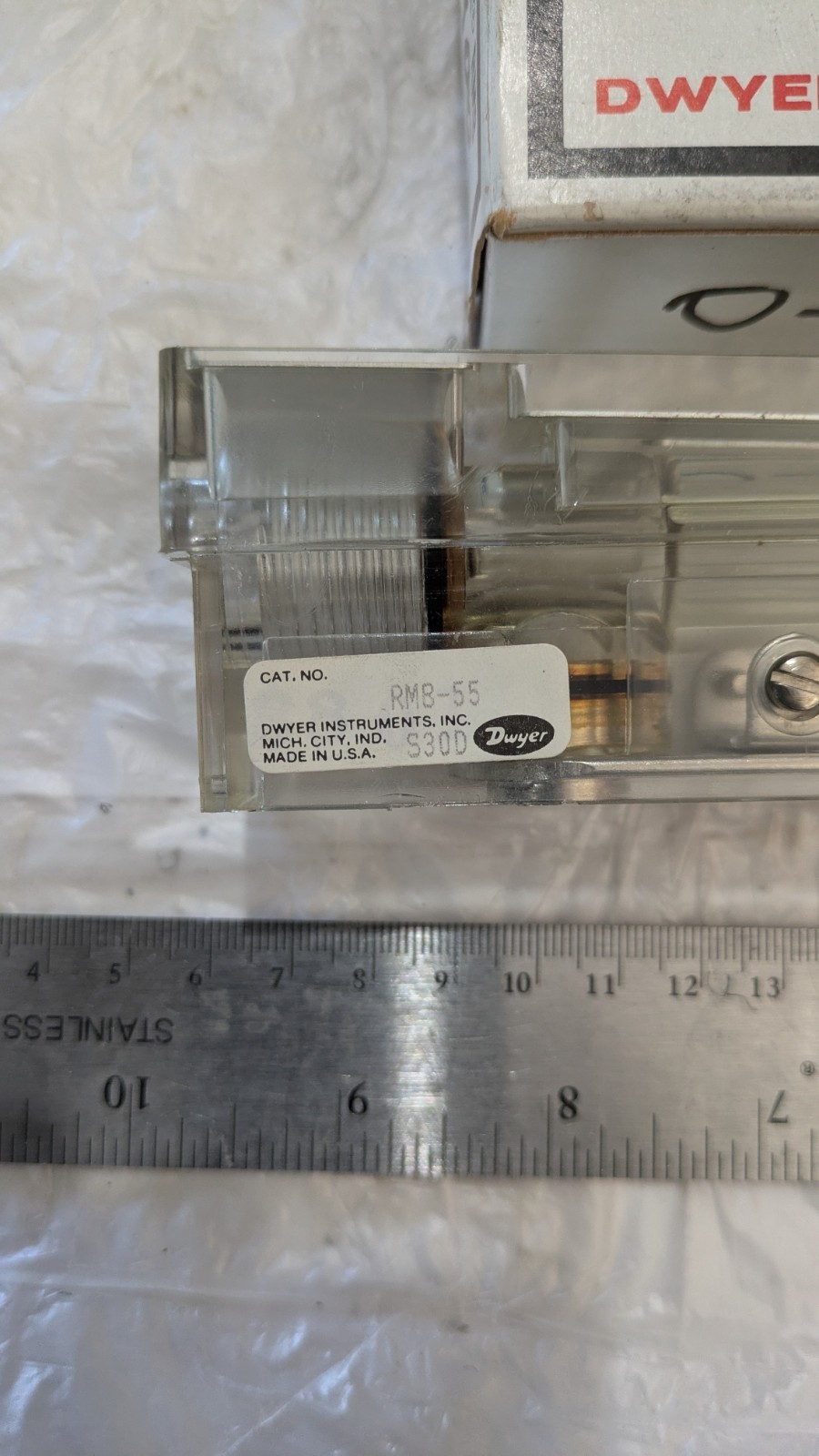 DWYER RATE MASTER FLOWMETER RMB-55 RMB SERIES 70PSI TEMP 130 F