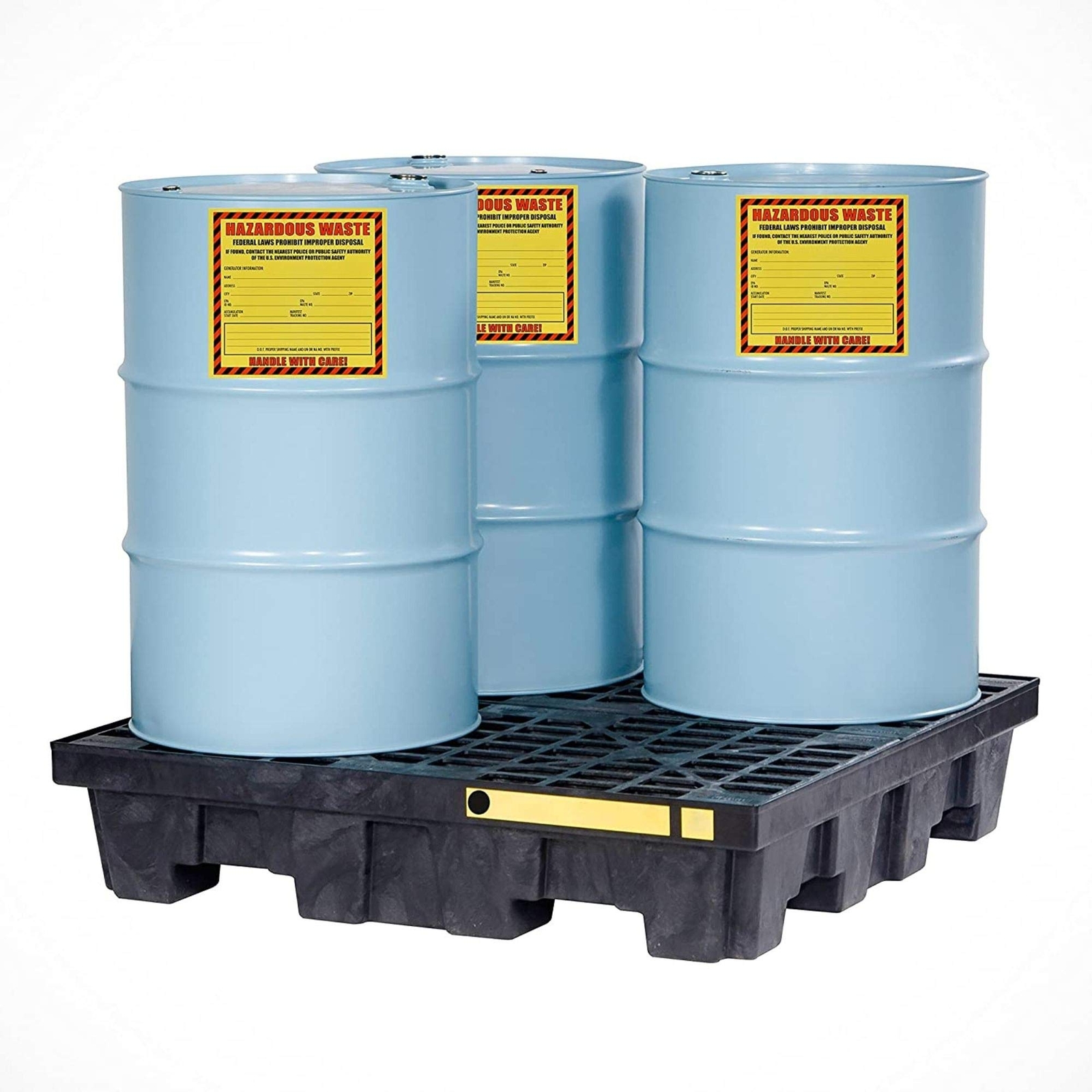 Hazardous Waste Label 6″ X 6″ Pack Of 25 Yellow And Red Label Selfadhe