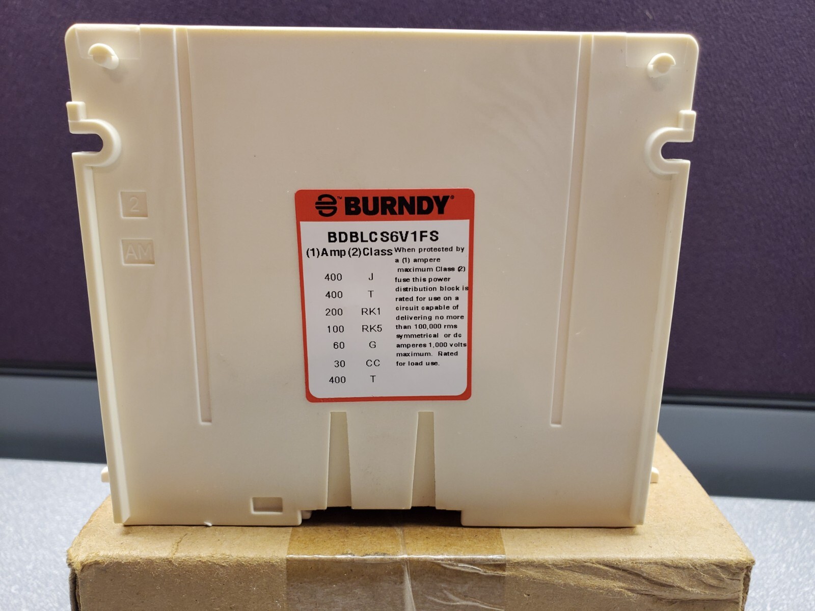 New Burndy VersiPole Power Distribution Terminal Block BDBLCS6V1FS
