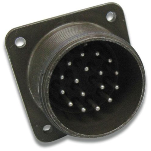 Amphenol MS3102A-18-12P, 16 AWG, 6-Wire, Pin and Sleeve Receptacle, 1pc