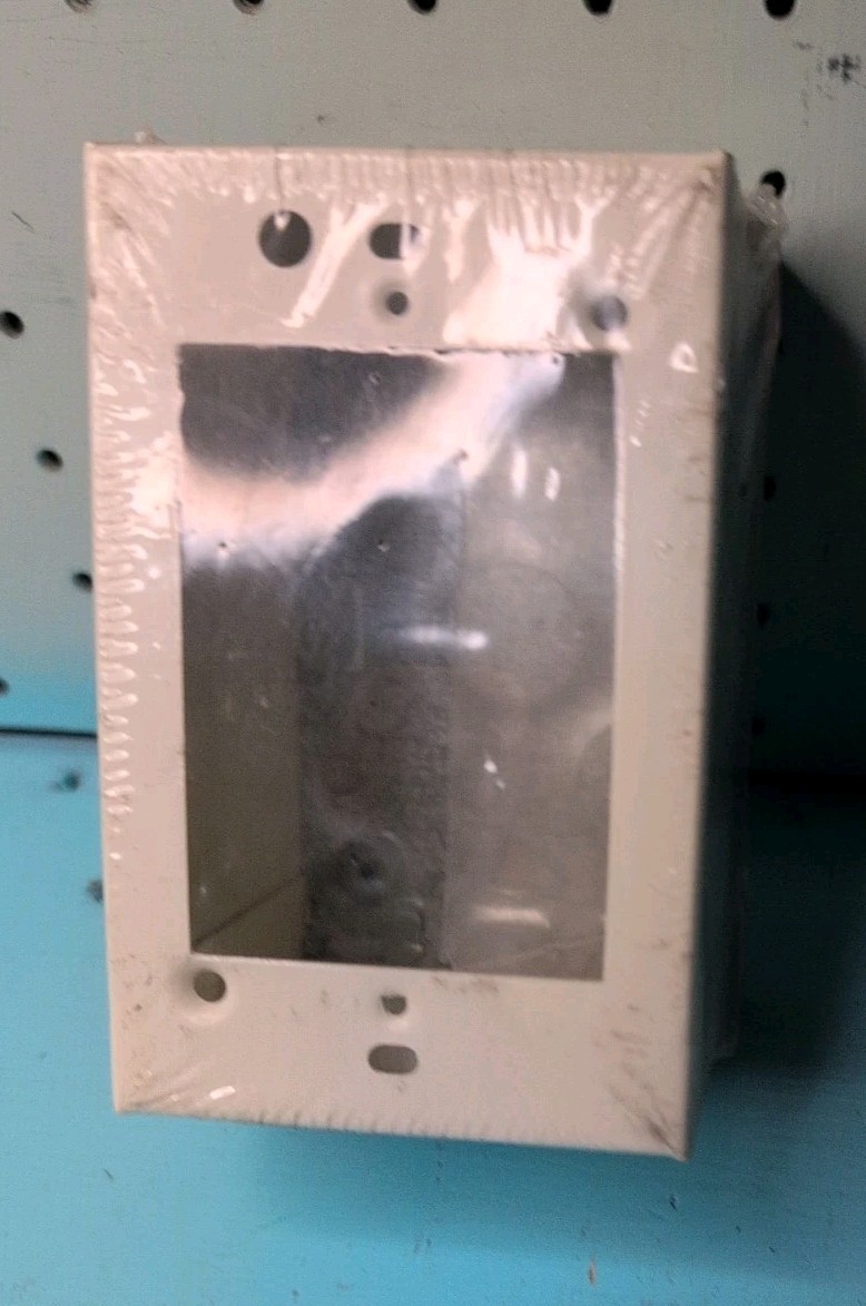 Wiremold V5744, 300 V, Ivory, Extra Deep, Raceway Switch and Receptacle Box, 1pc