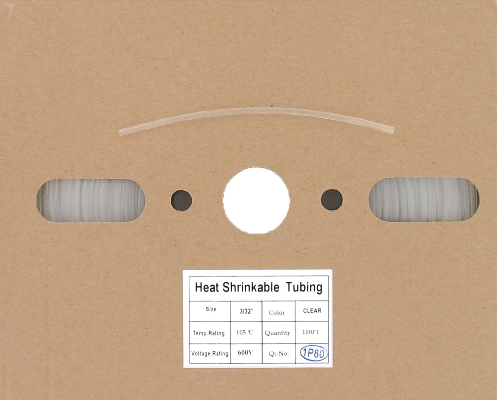 100 Ft 3/32″ ID (2.4mm) Clear Polyolefin 2:1 Heat Shrink Halogen-Free RoHS UL