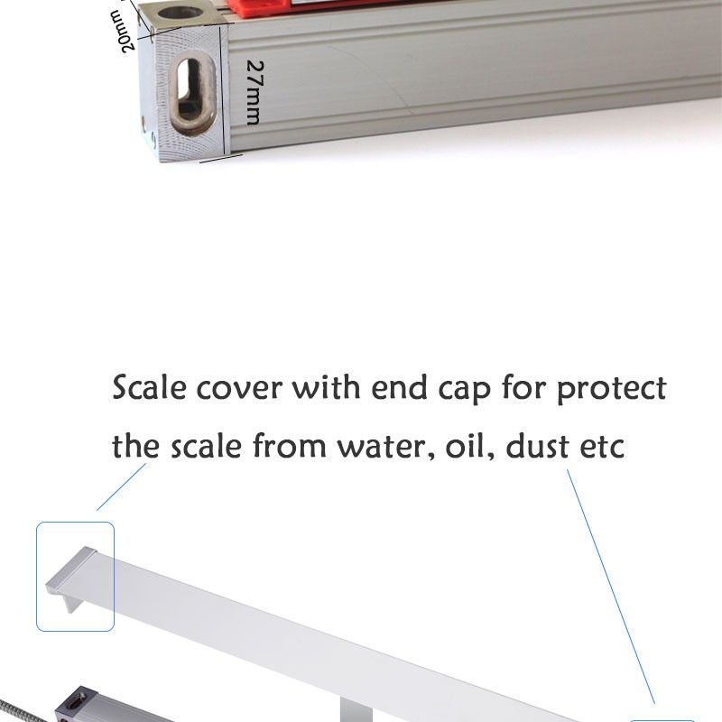 High Precision Linear Encoder Grating Ruler Sensor Tool 0.005mm TTL 50-350 400mm